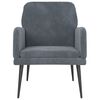 vidaXL Armchair Dark grey Velvet (100% polyester), metal, plywood Medium