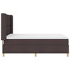 vidaXL Box Spring Bed with Mattress Brown 55.1" x 74.8" fabric