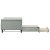 vidaXL Daybed With Trundle Light Grey Velvet Single
