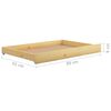 vidaXL Day Bed Drawer Natural Solid Pine Wood Medium Day Bed Drawer