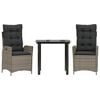 vidaXL Garden Dining Set Grey, Black, Dark Grey