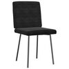 vidaXL Dining Chair Set of 2 Black Velvet (100% polyester), Plywood, Metal