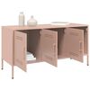 vidaXL TV Cabinet Pink Steel Medium Media Cabinet Rectangular