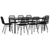 vidaXL Garden Dining Set Black