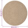 vidaXL Rug Beige Polypropylene 78.7 in diameter UV-resistant materials