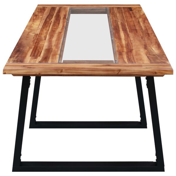 vidaXL Dining Table Brown and Black