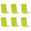 vidaXL Patio Highback Chair Cushions 6 pcs Bright Green 47.2x19.7x1.2" Fabric