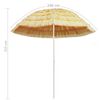 vidaXL Beach Parasol Natural Polypropylene, Polyester, Powder-Coated Steel