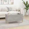 vidaXL Coffee Table Concrete Grey Engineered wood, Solid eucalyptus wood