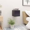 vidaXL Bedside Cabinet Grey Engineered Wood Small Nightstand Square