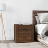 vidaXL Bedside Cabinet Brown Oak Engineered Wood Bedside Cabinet