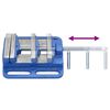 vidaXL Drill Press Vise Blue 3.94 " Cast Iron