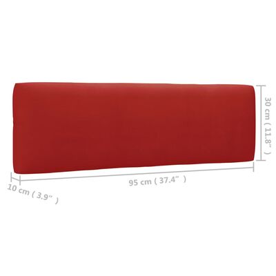 vidaXL Pallet Sofa Cushions 3 pcs Red