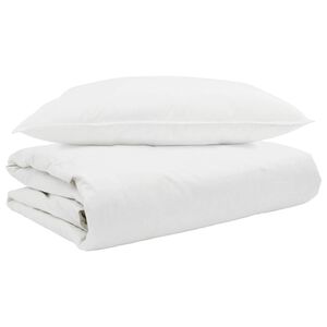 vidaXL Summer Duvet with Pillow 2 pcs White Down Feather
