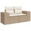 vidaXL Garden Sofa Set Beige, Cream white