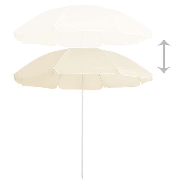 vidaXL Garden Parasol Sand 100% Polyester, Steel 70.9 in diameter