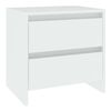 vidaXL Bedside Cabinet Set of 2 White Engineered Wood Medium