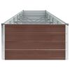 vidaXL Raised Bed Brown Galvanized steel 189 x 31.5 x 17.7 in Durable