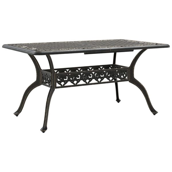 vidaXL Garden Table Bronze Cast Aluminum Large Garden Table