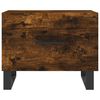 vidaXL Coffee Table Smoked Oak Engineered Wood 19.7x19.7x15.7 in