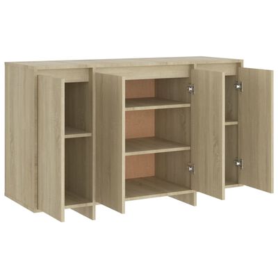 vidaXL Sideboard Sonoma Oak 47.2"x16.1"x29.5" Engineered Wood