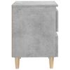 vidaXL Bed Cabinet Set of 2 Concrete Grey Engineered wood and solid pine
