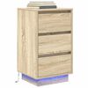vidaXL Bedside Cabinet Sonoma Oak Engineered wood Standard
