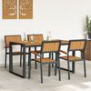 vidaXL Garden Dining Set 5 pcs Black and brown