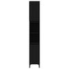 vidaXL Bathroom Cabinet Black Engineered wood, Metal 11.8 x 11.8 x 74.8 in