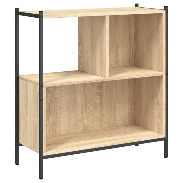 vidaXL Bookcase Sonoma oak Engineered wood Medium Bookcase Rectangular