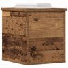 vidaXL Storage Box Old Wood 11.81 x 13.78 x 13.78 in Engineered Wood