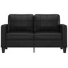 vidaXL 2-Seater Sofa Black 55.1" Faux Leather