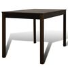vidaXL Dining Table and Chair Brown Pine wood Standard Durable