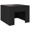 vidaXL Coffee Table with Infinity LED Black 15.7x15.7x11.8"