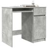 vidaXL Desk Concrete Grey Engineered Wood Medium Storage Desk