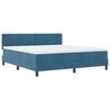 vidaXL Box Spring Bed with Headboard Dark blue 70.9" x 78.7" Velvet