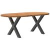 vidaXL Dining Table Light brown, Anthracite