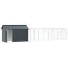 vidaXL Bird Cage Anthracite 243.70 x 43.70 x 55.91 in Galvanised Steel