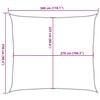 vidaXL Sunshade Sail 1.75 oz/ft² Taupe 8.2x9.8' HDPE