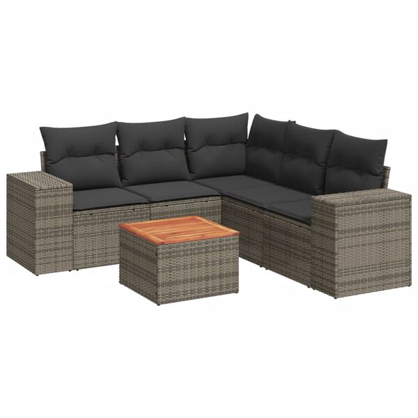 vidaXL Garden Sofa Set Grey
