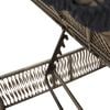 vidaXL Sun Lounger Grey PE Rattan 77.9 x 21.7 x 37.8 in