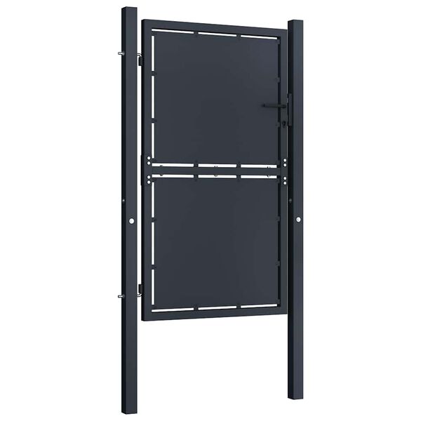 vidaXL Garden Gate Steel 39.4x68.9" Anthracite