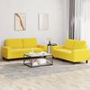 vidaXL Sofa Set Light Yellow 100% polyester, metal, textilene, plywood, foam