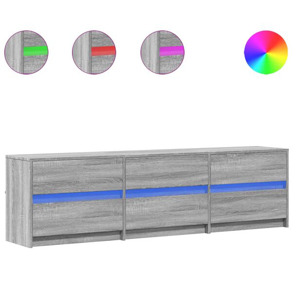 vidaXL TV Cabinet Grey Sonoma Engineered wood Large TV Cabinet