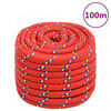 vidaXL Boat Rope Red 0.79 " 328.1 ' Polypropylene