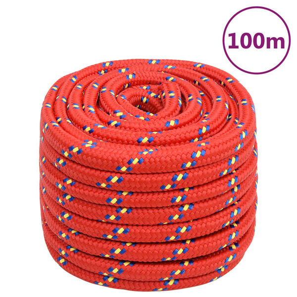 vidaXL Boat Rope Red 0.79 " 328.1 ' Polypropylene