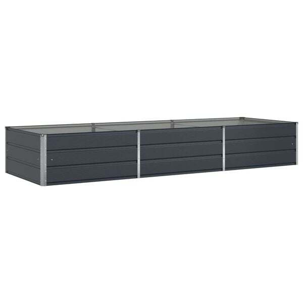 vidaXL Planter Anthracite 195 x 100 x 45 cm Galvanised Steel