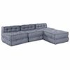 vidaXL Modular Sofa 4 pcs Grey Fabric