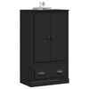 vidaXL Highboard Black Engineered Wood Medium Highboard Rectangular