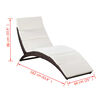 vidaXL Sun Lounger Brown, Cream White